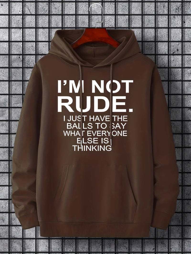 Men's Printed Drawstring Hoodie Sweatshirt.