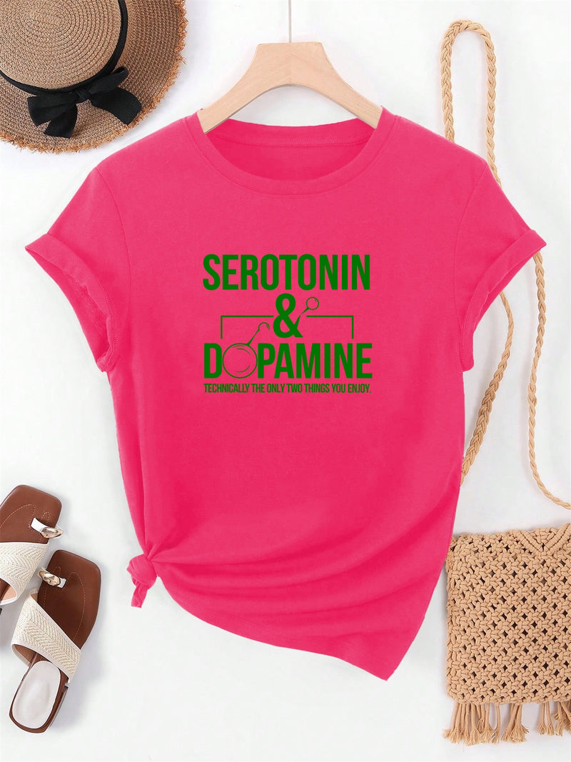 Women's Graphic Summer Casual Short-Sleeve T-Shirt.