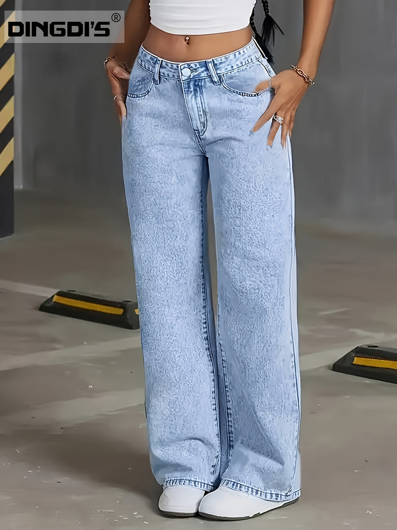 Women's New Fashion Stretchy Straight Jeans.