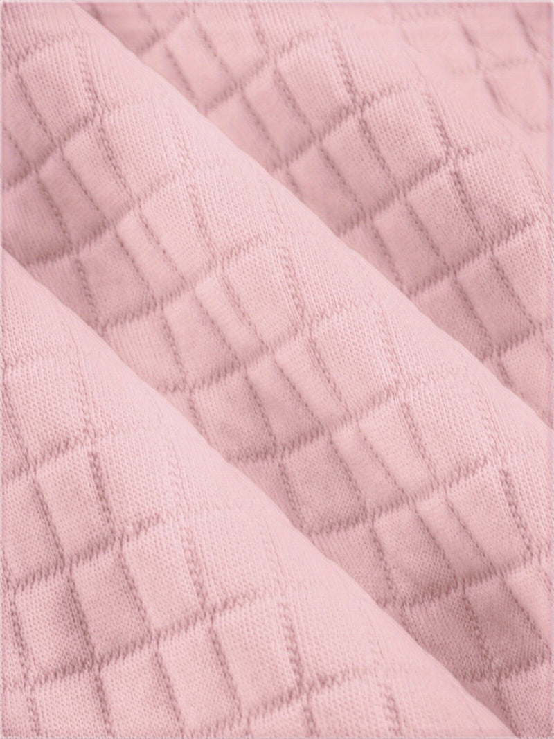 Women's Casual Waffle Zip-Up Hoodie.