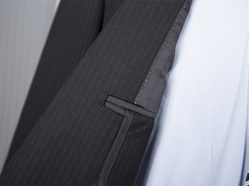 Men's Double-Breasted Suit Set, Casual Formal Wear.