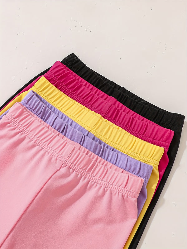 A Set of Five Adorable Hello Kitty Leggings with Bow Prints from Sanrio.