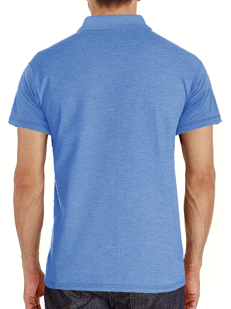 Men's Plaid Collar Pocket T-shirt.