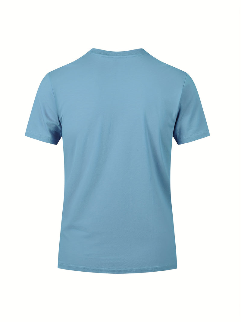 3pcs Men'S Short Sleeve Print T-Shirt.