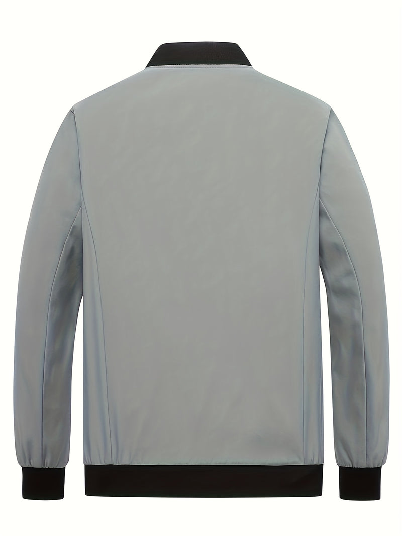 Men'S Casual Versatile Jacket for Young Adults, Stylish Baseball Coat.