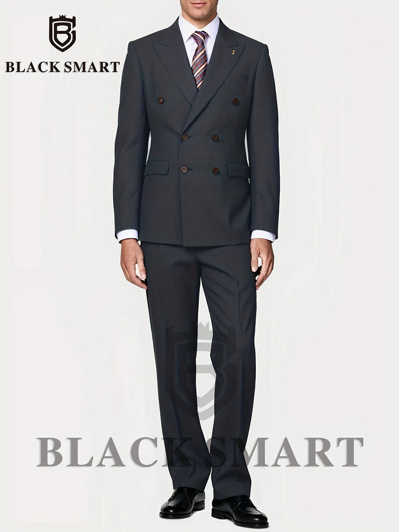 2pcs Men's Suit Set Includes Jacket + Trousers Only