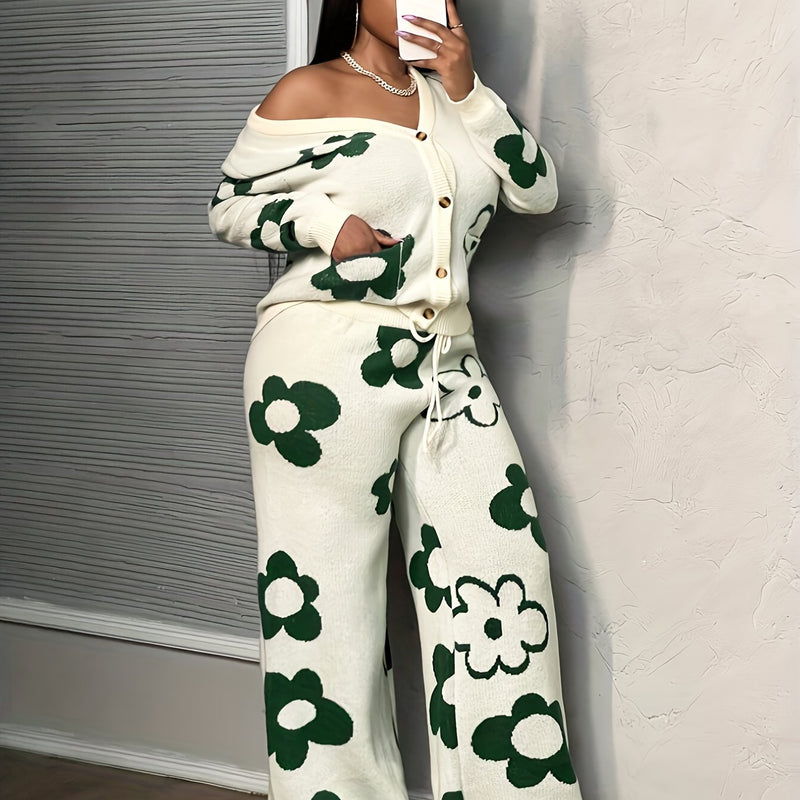 Women’s Casual Sweater And Pants Set.