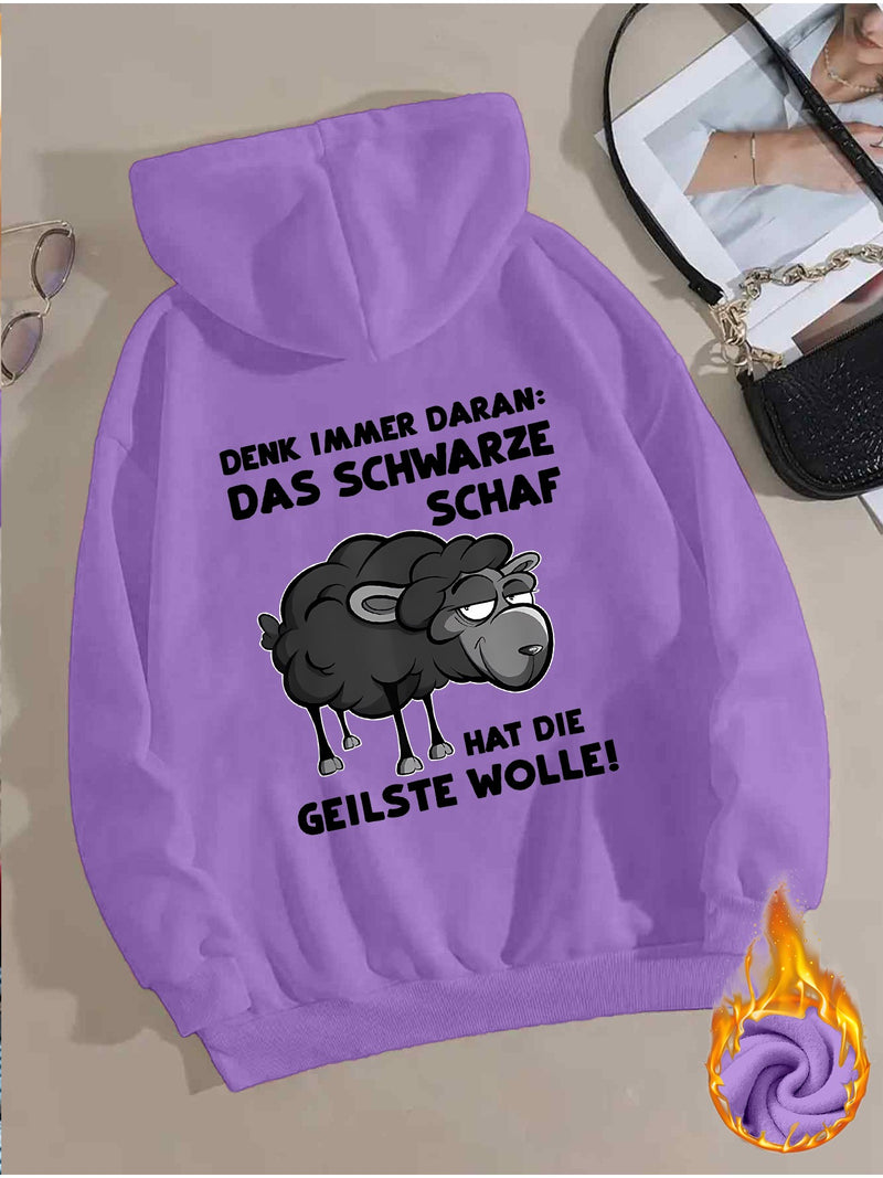 Black Sheep Women's Stylish Casual Sports Hoodie.