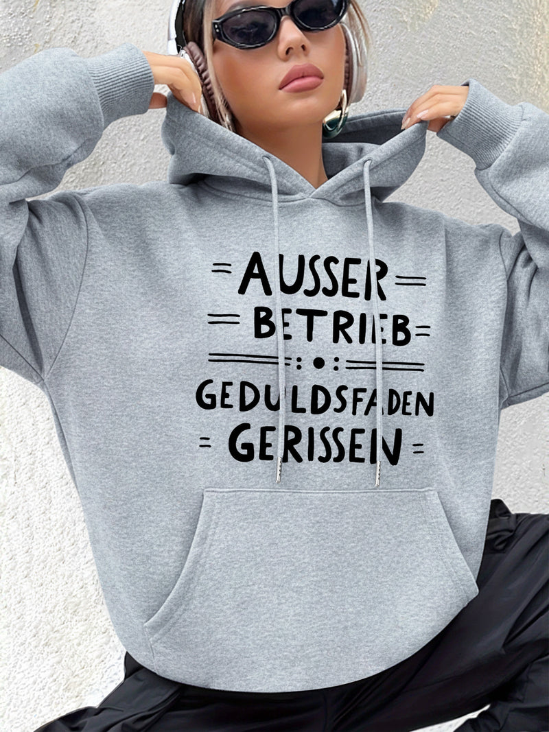 Women’s Drawstring Casual Hooded Sweatshirt for Winter & Fall.