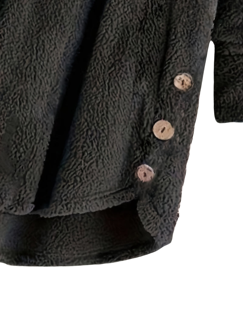 Women's Fashion Fluffy Embroidered Cat Ear Casual Hoodie.