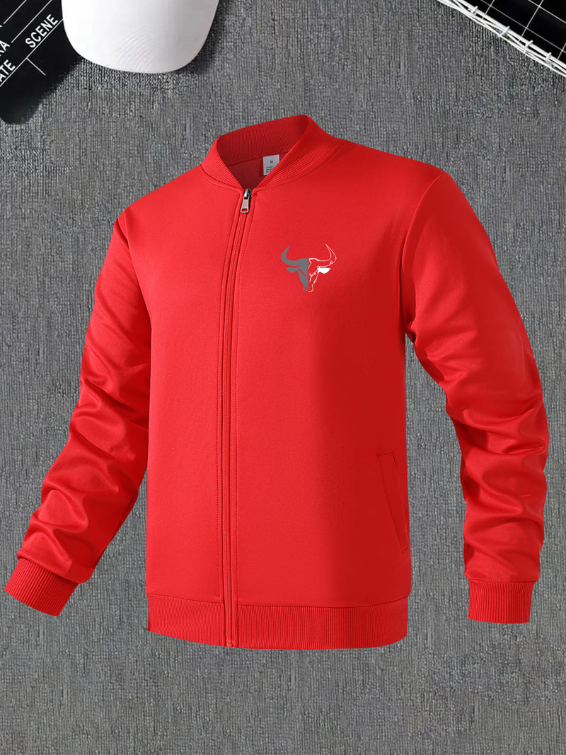 Men'S American-Style Casual Zip-Up Jacket for Spring And Autumn.