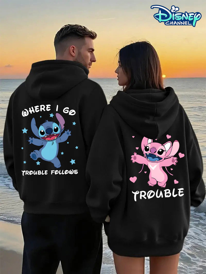 1pc Couple's Hoodie, Suitable for Men and Women.