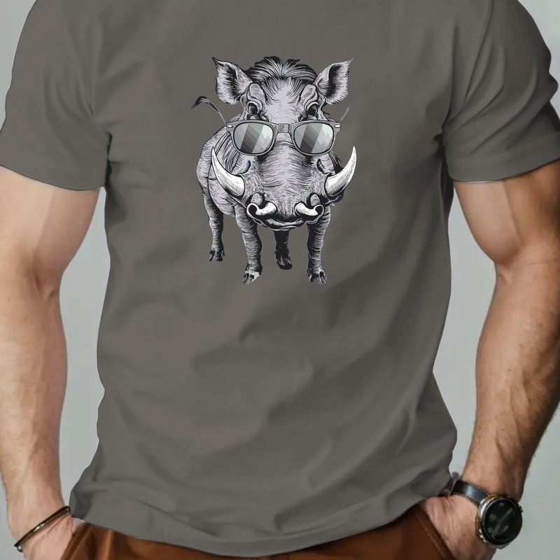Men's Fashion Casual Crew Neck Short T-Shirt.