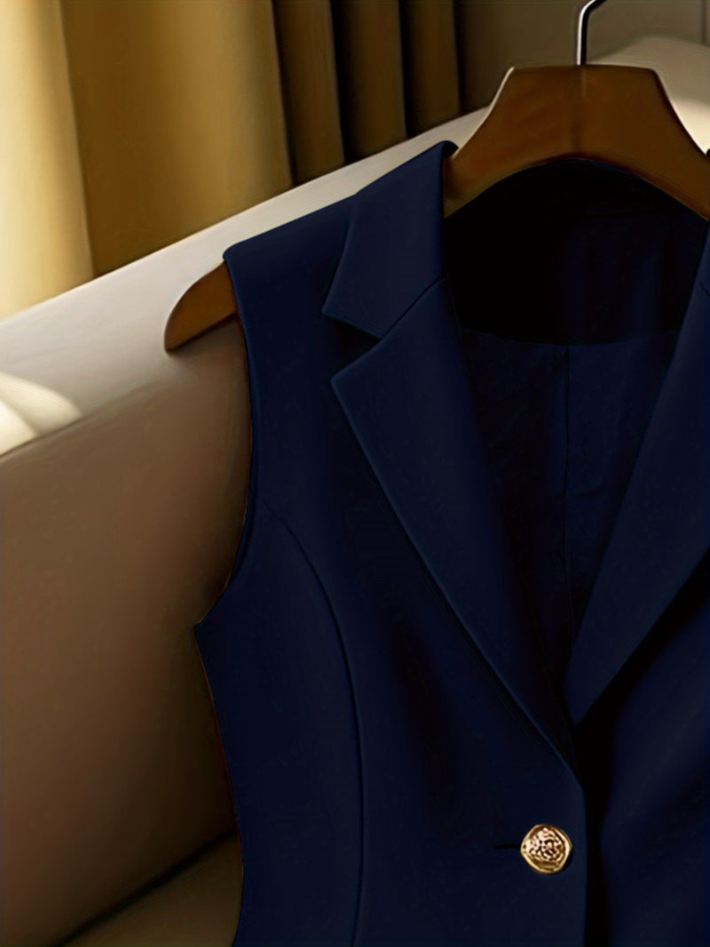 Ladies New Spring, Autumn And Winter Business Elegant Lapel Suit Vest.