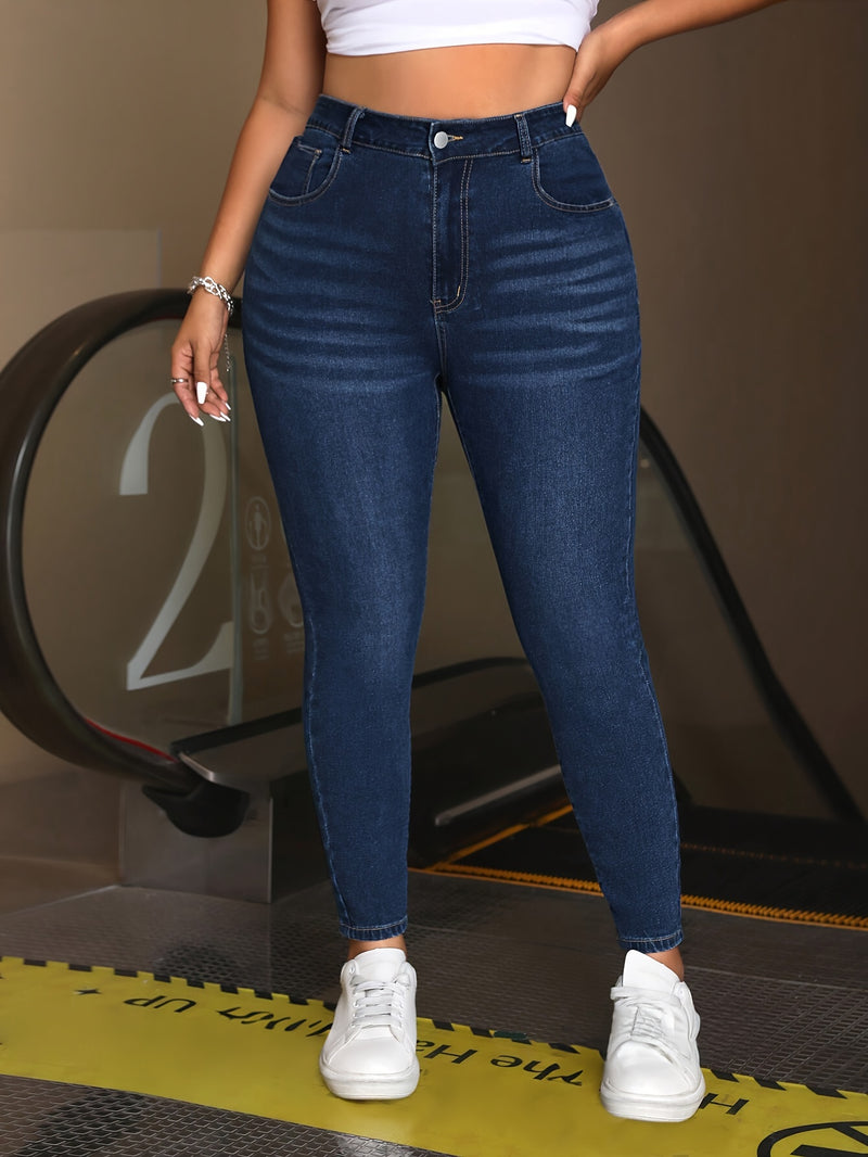 Plus-Size Stretchy Women's Jeans.