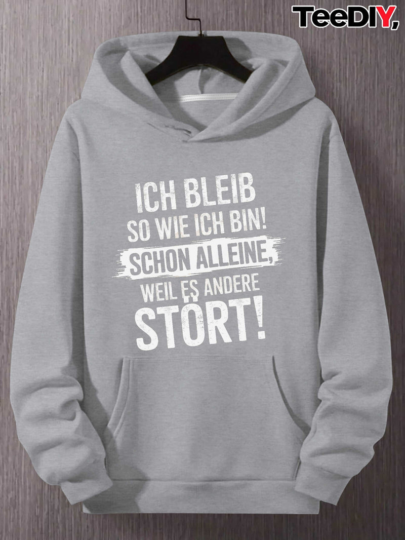 Men's German Quote Hooded Sweatshirt.