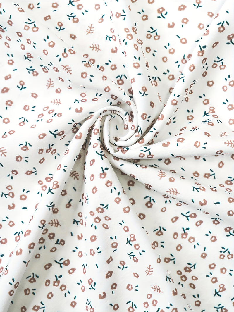 Women's Solid Color Sleeveless Top with Ribbed and Floral Skirt 2pcs Set.