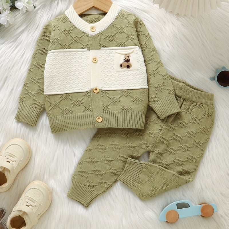 The Adorable Baby Boy'S Long-Sleeve Cardigan.