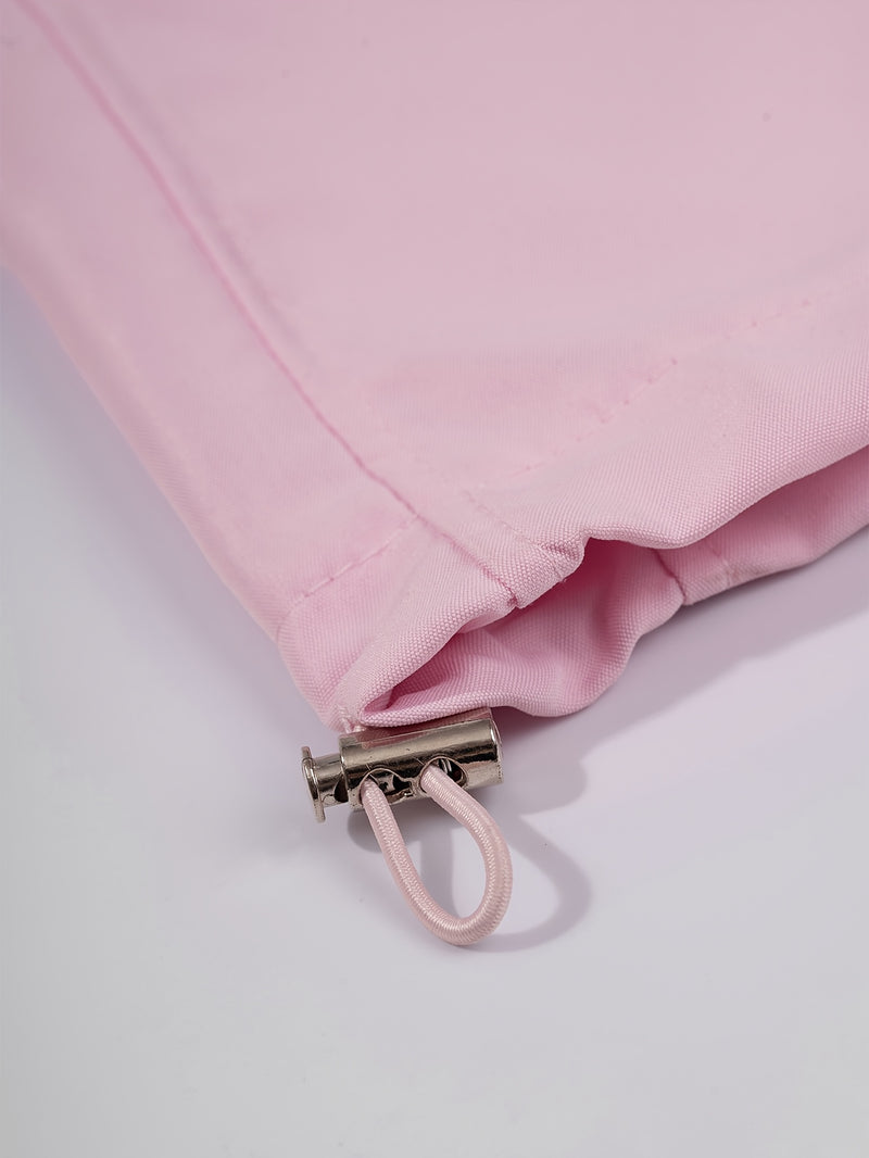 Women’s Elastic Waist Suitable for Spring, Wide-Leg Pants with Side Bow.