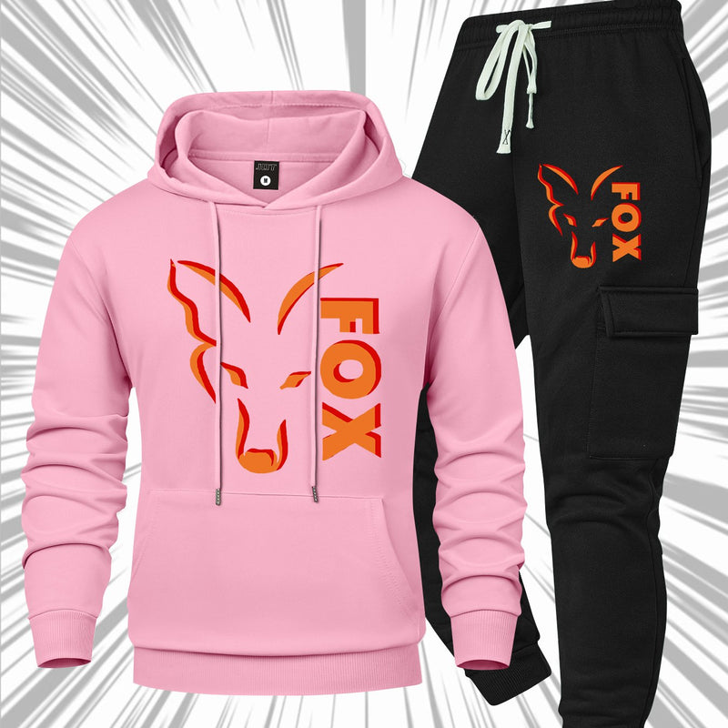 Men's Casual 2pcs Set, Fashion Long Sleeve Streetwear Hoodie.