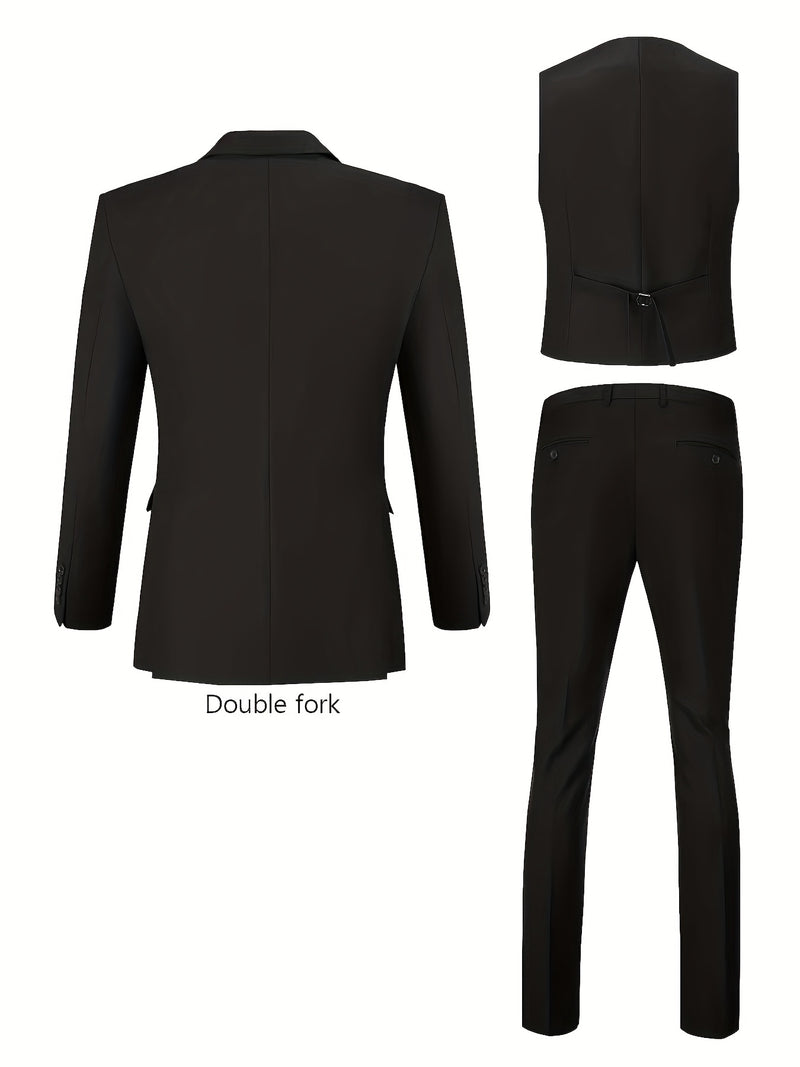 A Men's Three-Piece Suit Consisting of a Blazer.