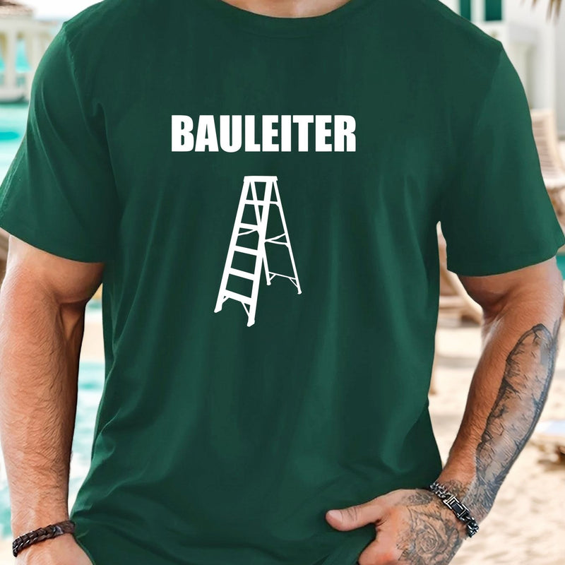Men's BAULEITER Graphic work ladder print T-Shirt.
