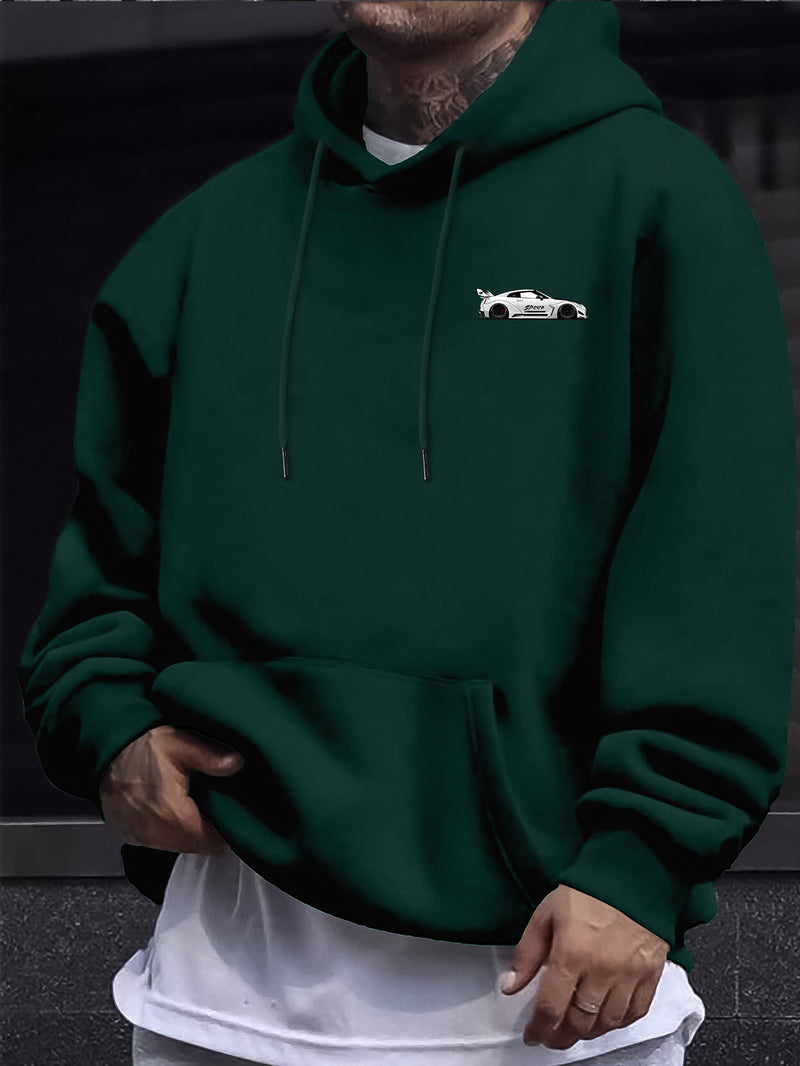 Racing Style,  Element Pattern Print Men's Hoodie.