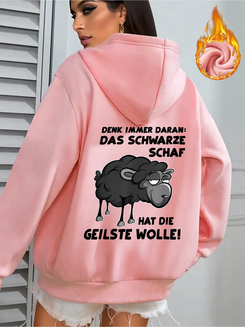 Black Sheep Women's Stylish Casual Sports Hoodie.