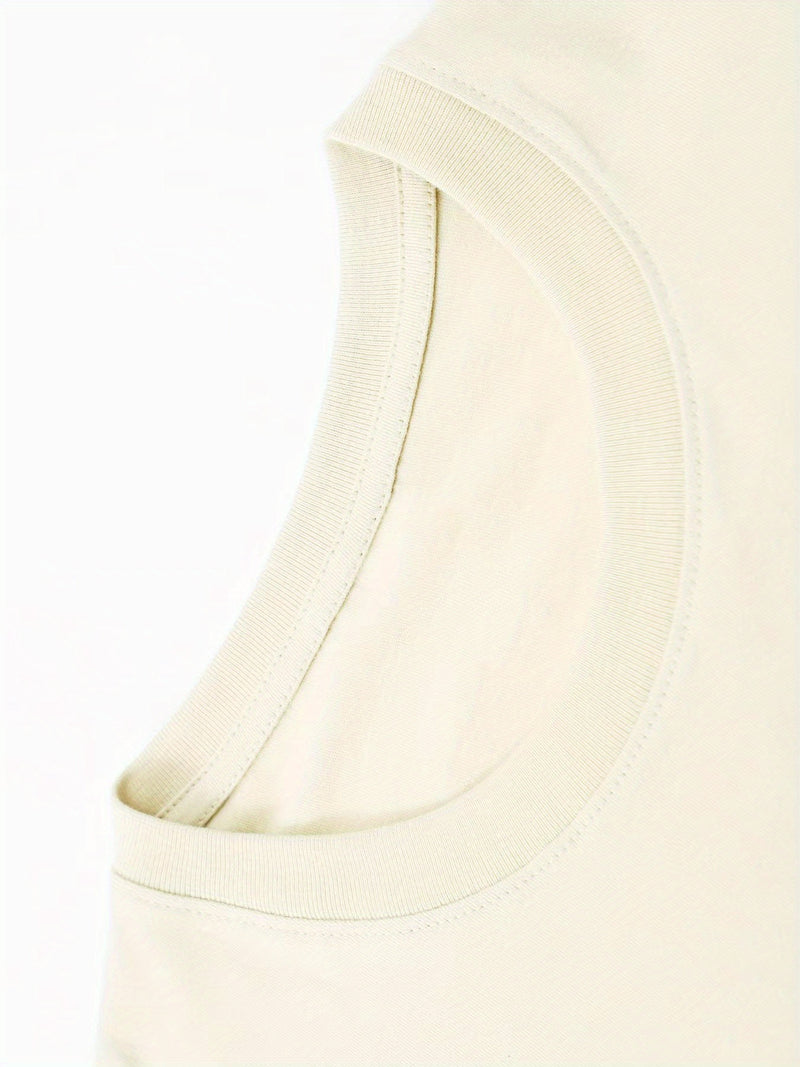 Men's Pure Cotton New Fashion Letter Design Print Casual Short Sleeve.