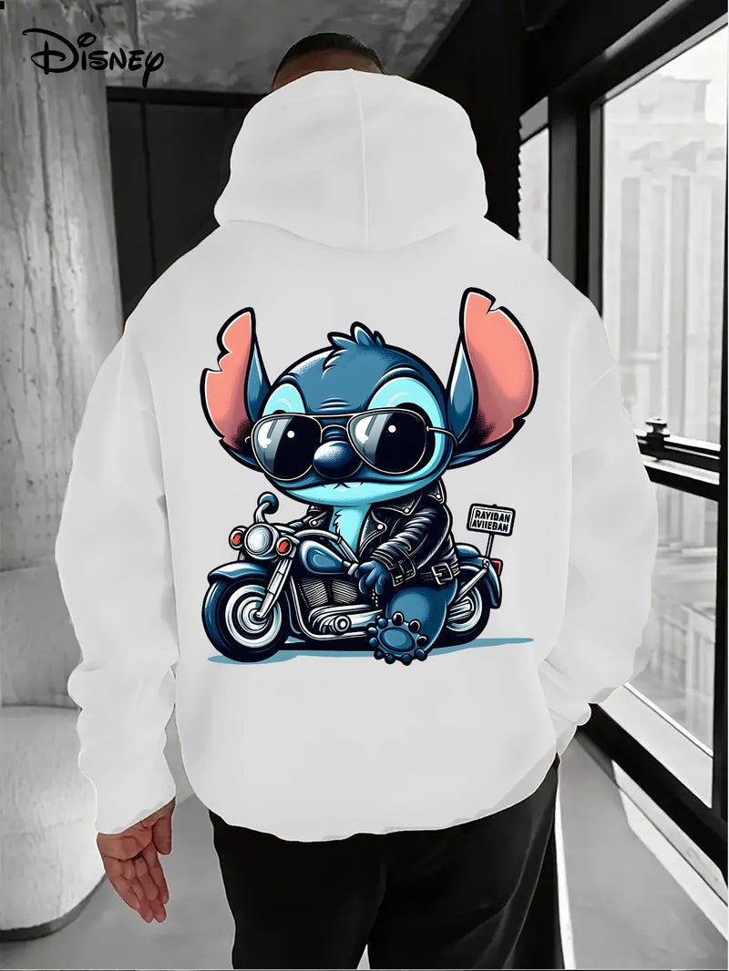 Disney Hoodie - Men's Stitch Driving Cartoon