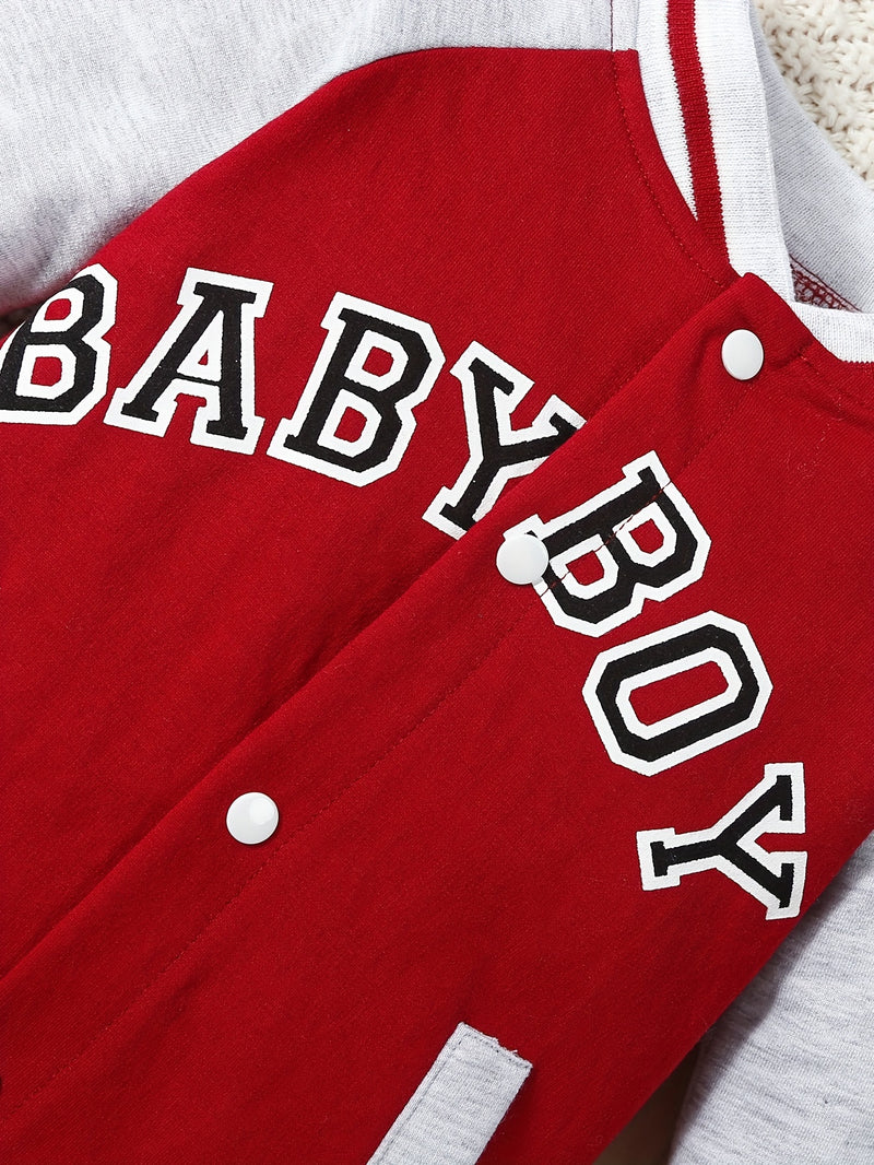 Spring And Autumn Baby Boy BABYBOY  Round Neck.
