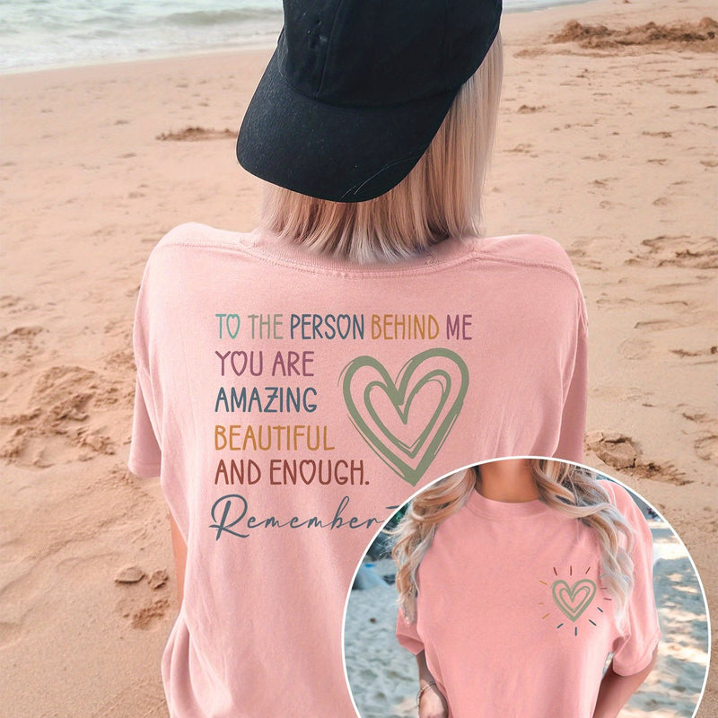 Women’s Graphic Print T-shirt, Short Sleeve Crew Neck Casual.