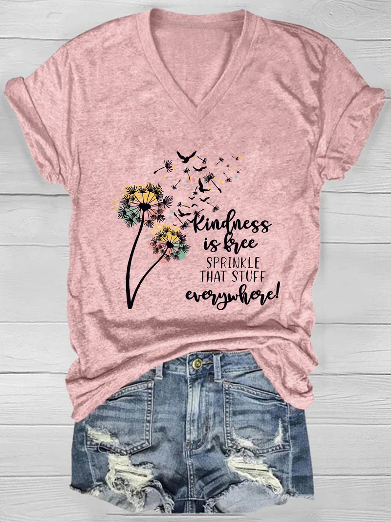 3pcs Women's V-Neck T-Shirts - Casual Short Sleeve.