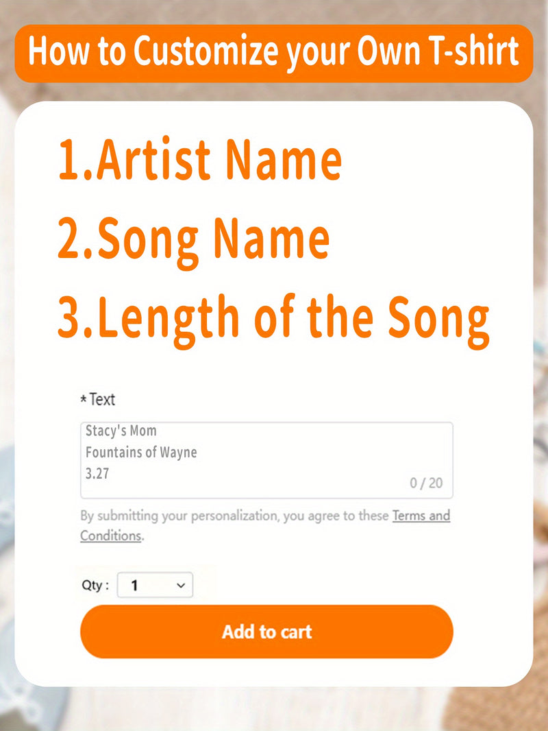 Women’s Custom Music Artist T-Shirt.