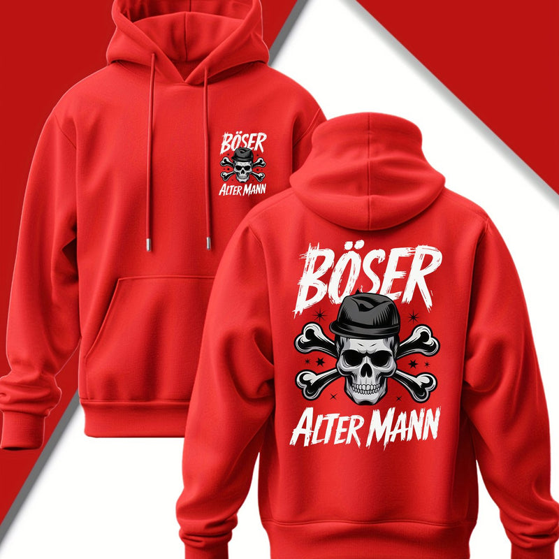 Men's Edgy Gothic Hooded Sweatshirt.