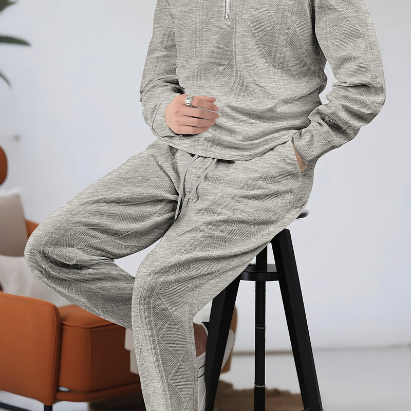 Two Pieces, Men's Autumn And Winter Casual Outfit.