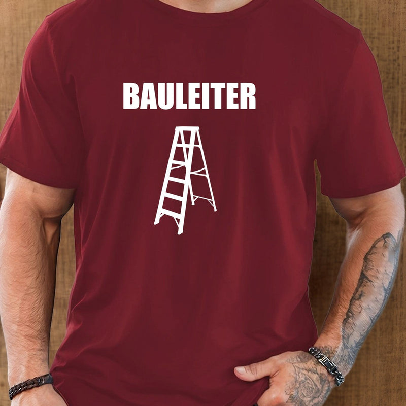 Men's BAULEITER Graphic work ladder print T-Shirt.