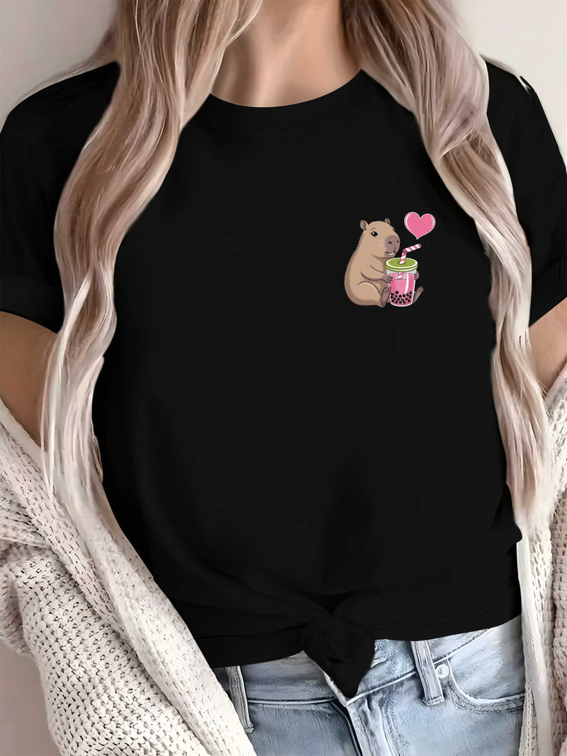 Women's pure comfortable T-shirt.