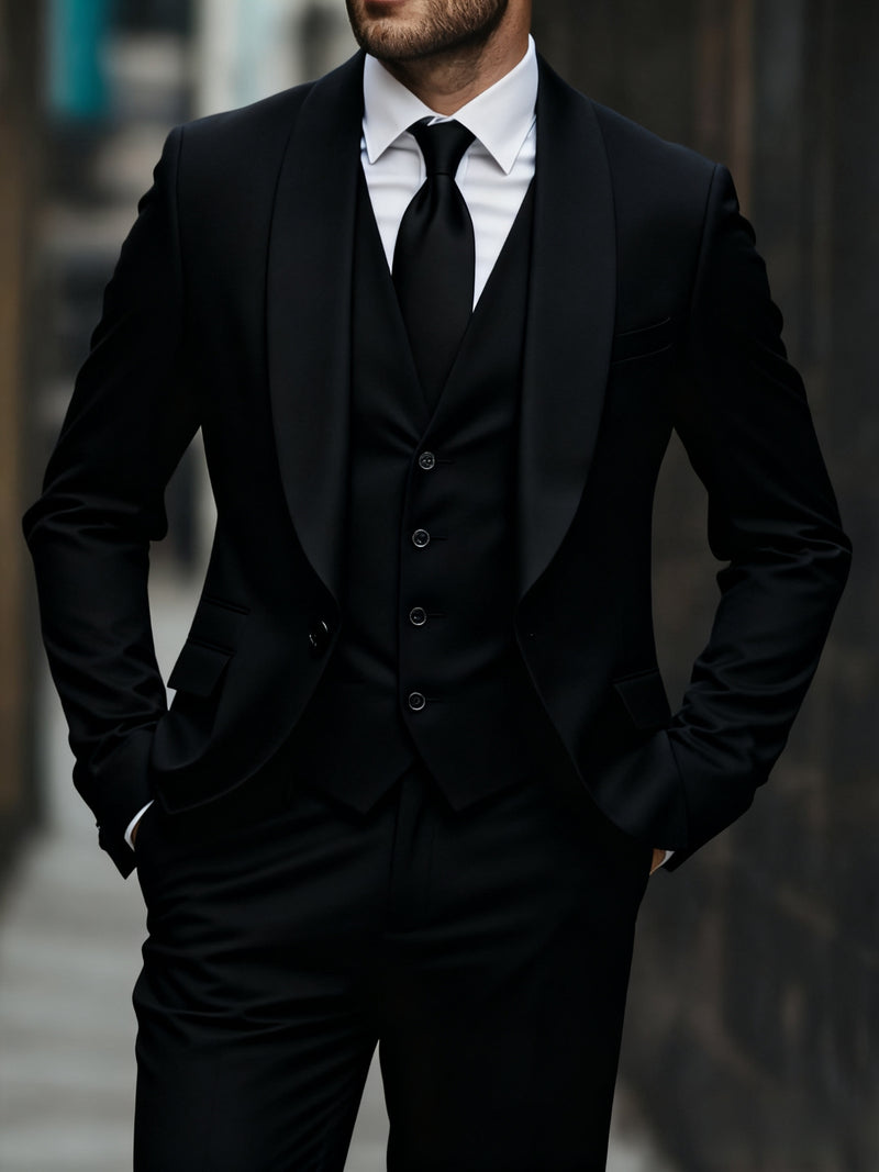 Men's 3pcs Suit Set, Wedding Dress, Vest, Work Uniform.