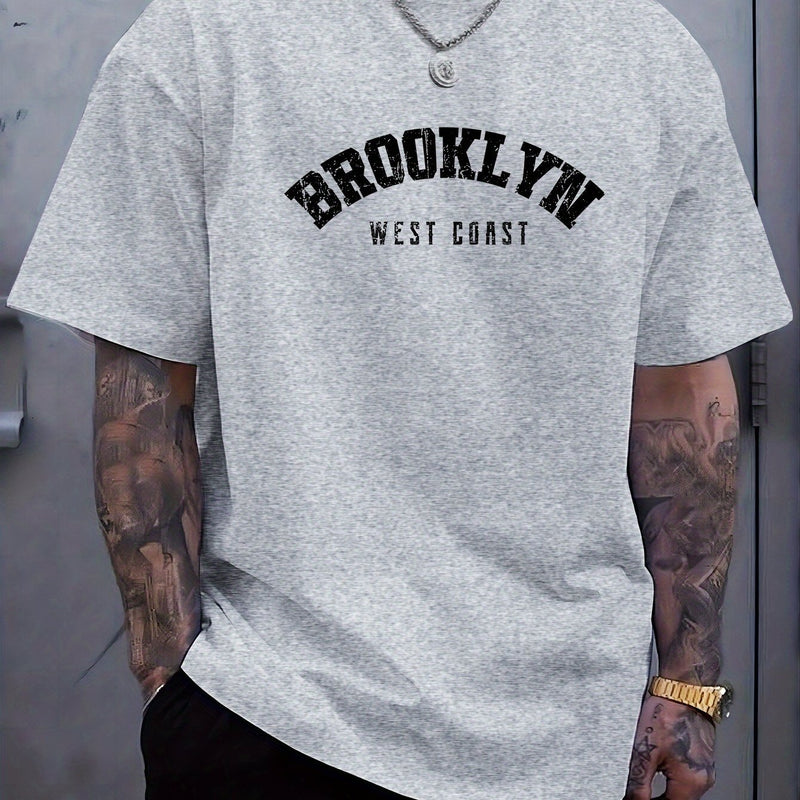Men's Summer Short-Sleeve Graphic Print T-Shirt.