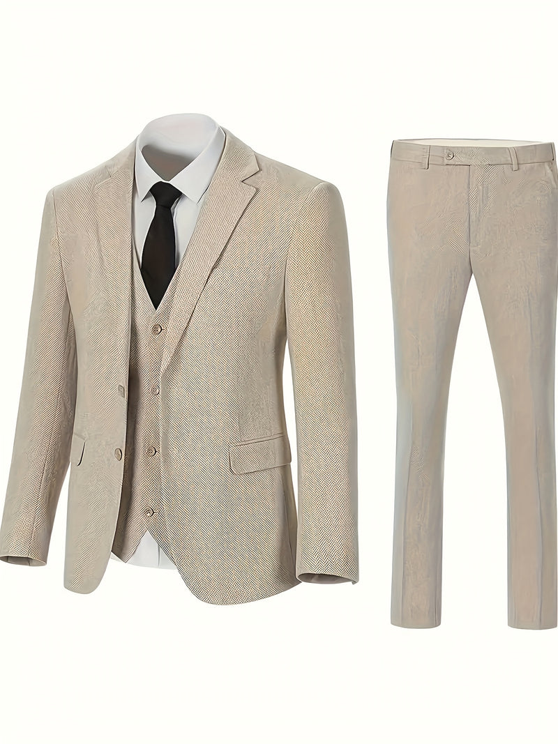High-Quality Three-Piece Suit for Men.