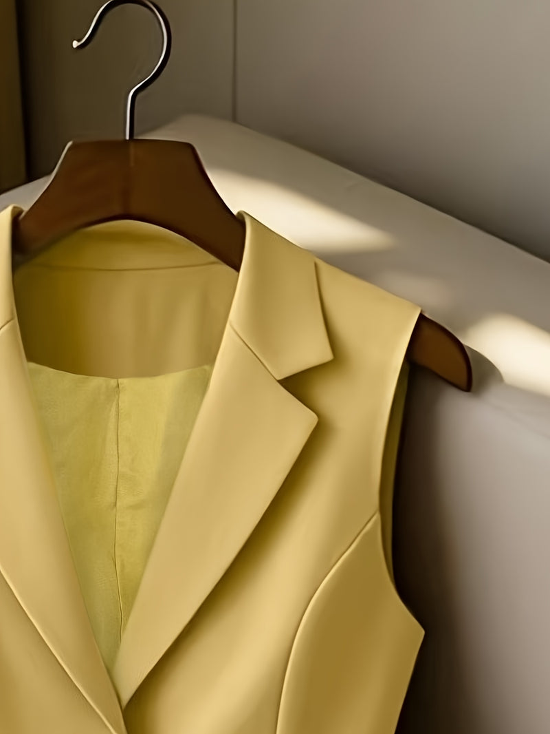 Ladies New Spring, Autumn And Winter Business Elegant Lapel Suit Vest.