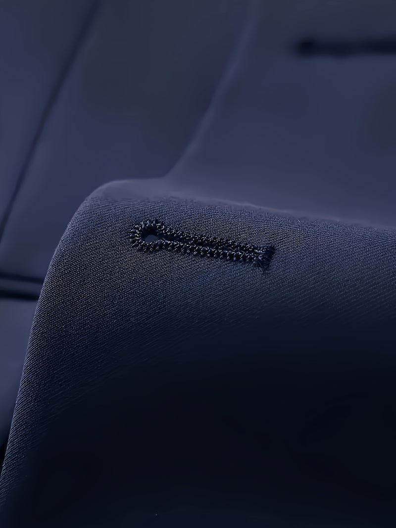 A Men'S Three-Piece Suit, Including a Blazer, Vest, And Trousers, High-Quality.