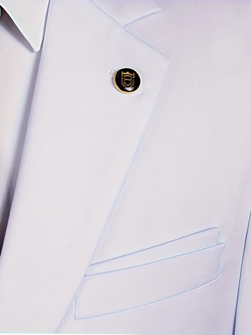 Business Casual 2-Button 3pcs Suit Set.