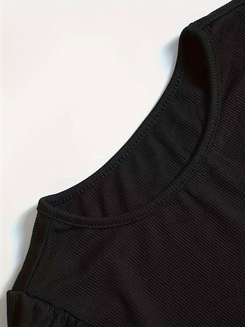 Women's Printed Chiffon High-Waist A-Line Skirt with Fashionable Tank Top.