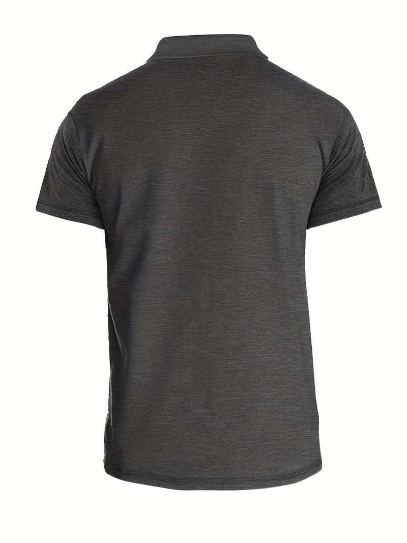 Men's Plaid Collar Pocket T-shirt.
