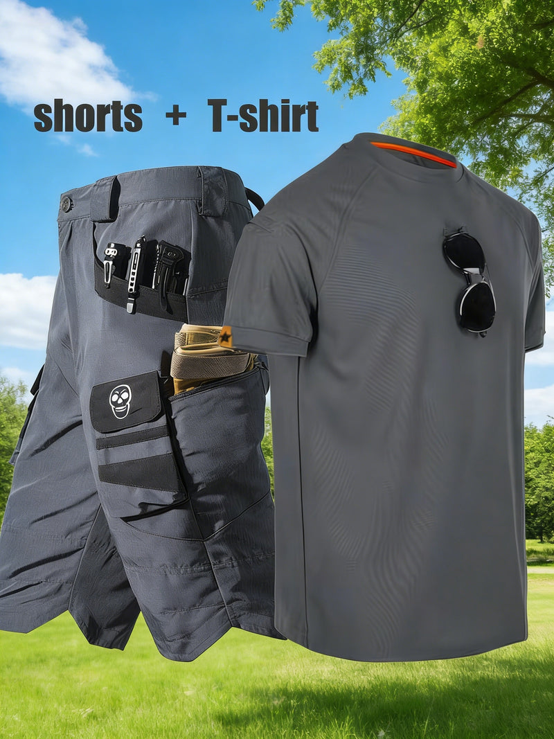 Men's Summer Lightweight Quick-Dry Outdoor Leisure Sports Set.