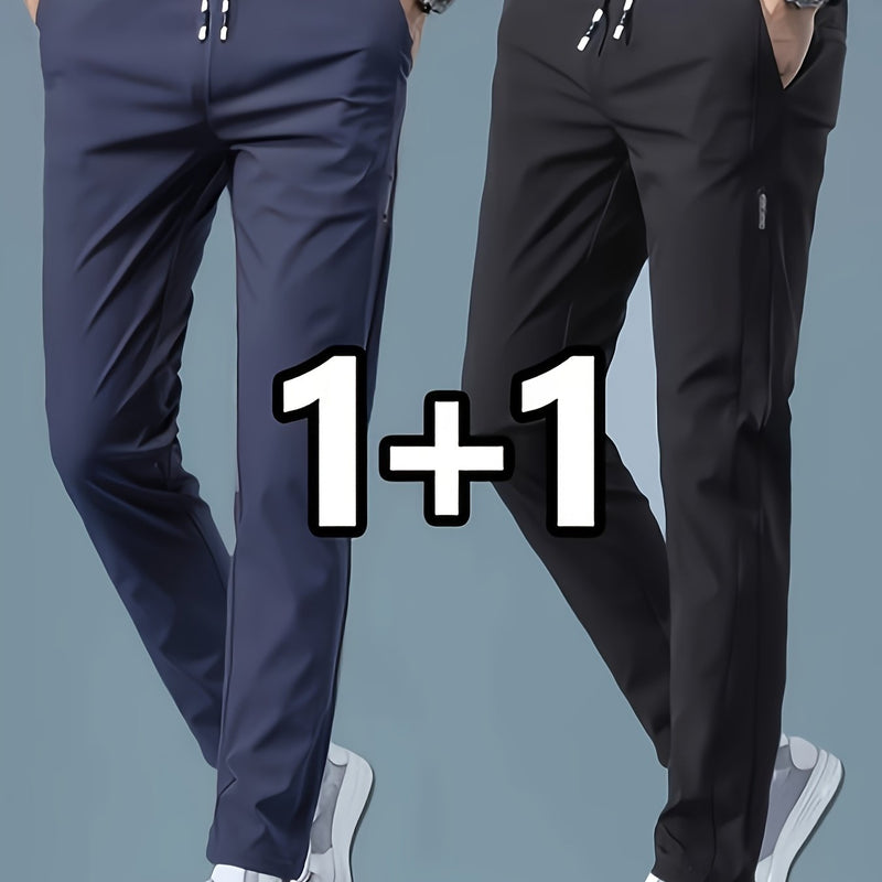2-pcs Men's Quick-Dry Breathable Jogger Pants.