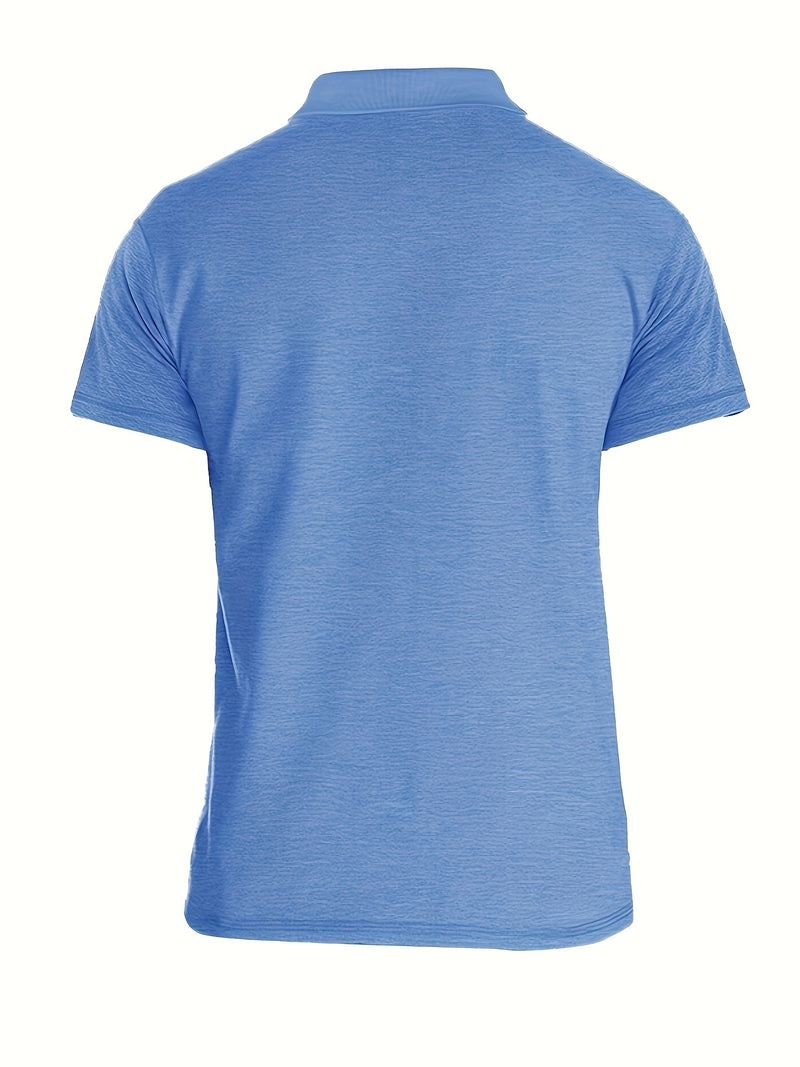 Men's Plaid Collar Pocket T-shirt.