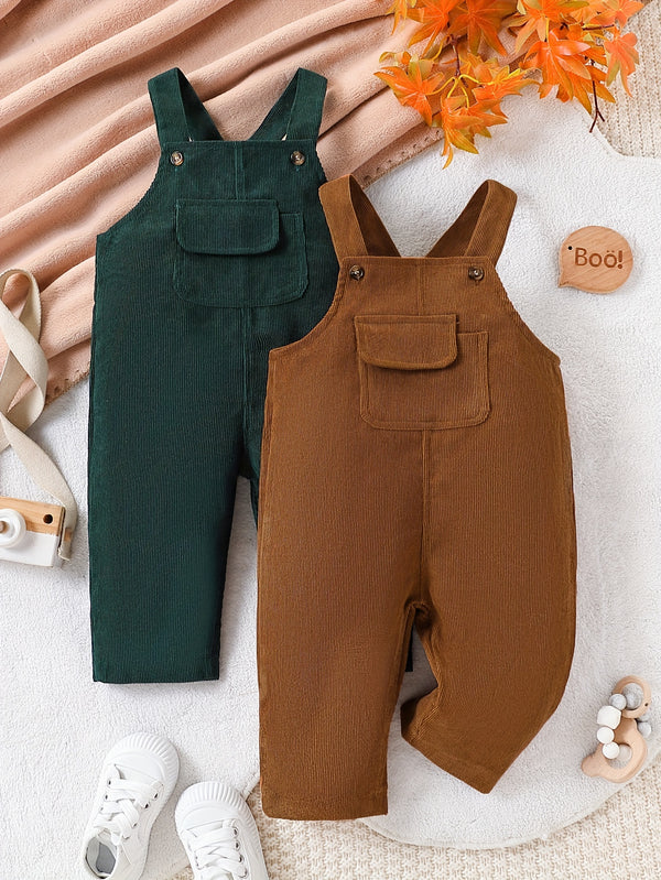 2pcs Set Boys Baby Fashion Casual Solid Color.